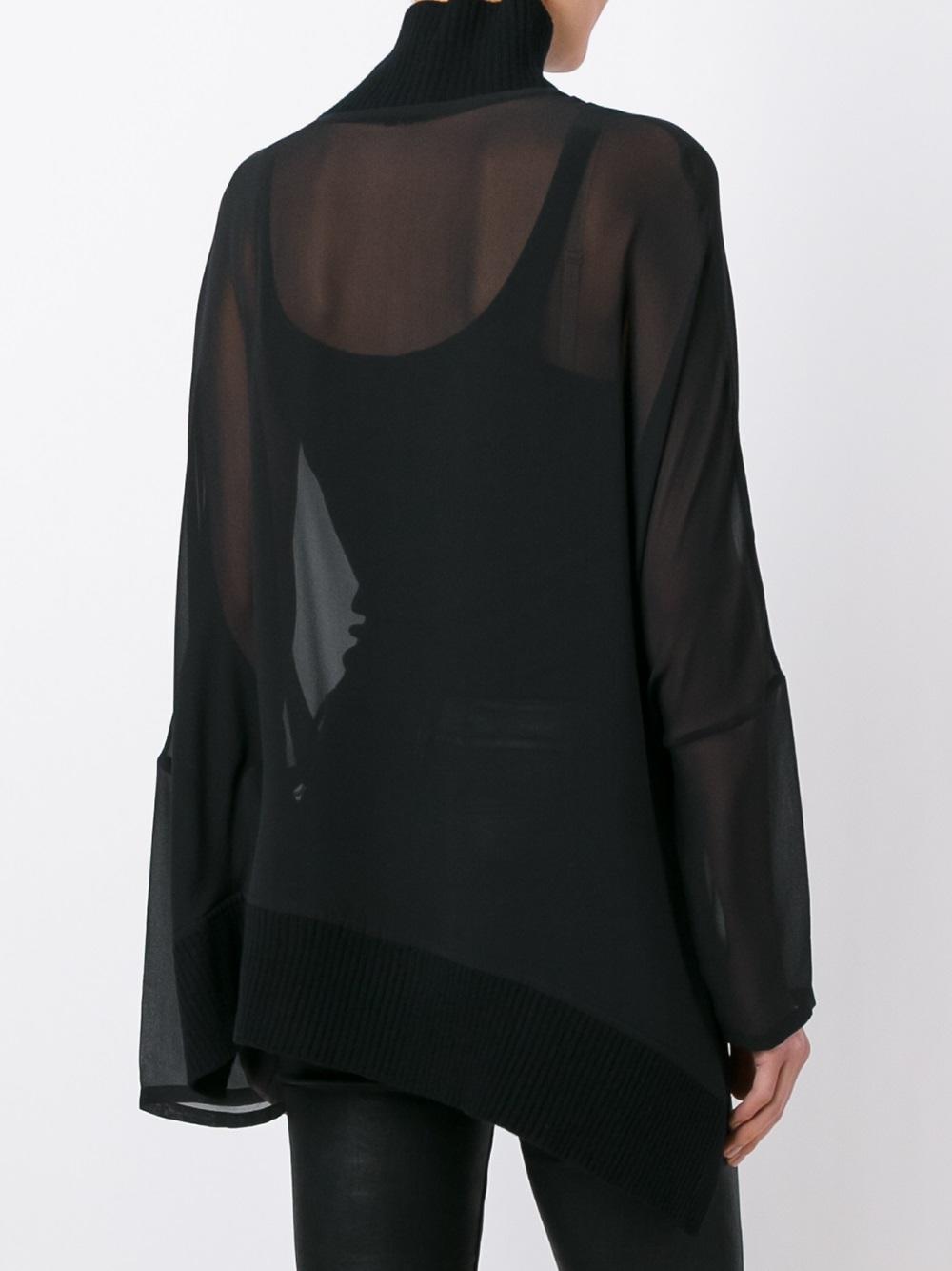 funnel neck blouse