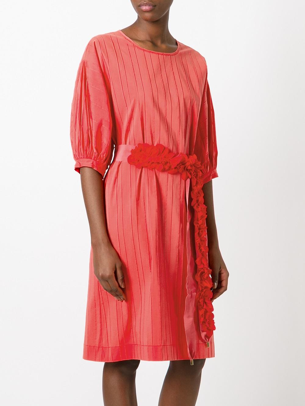ruffled strap dress