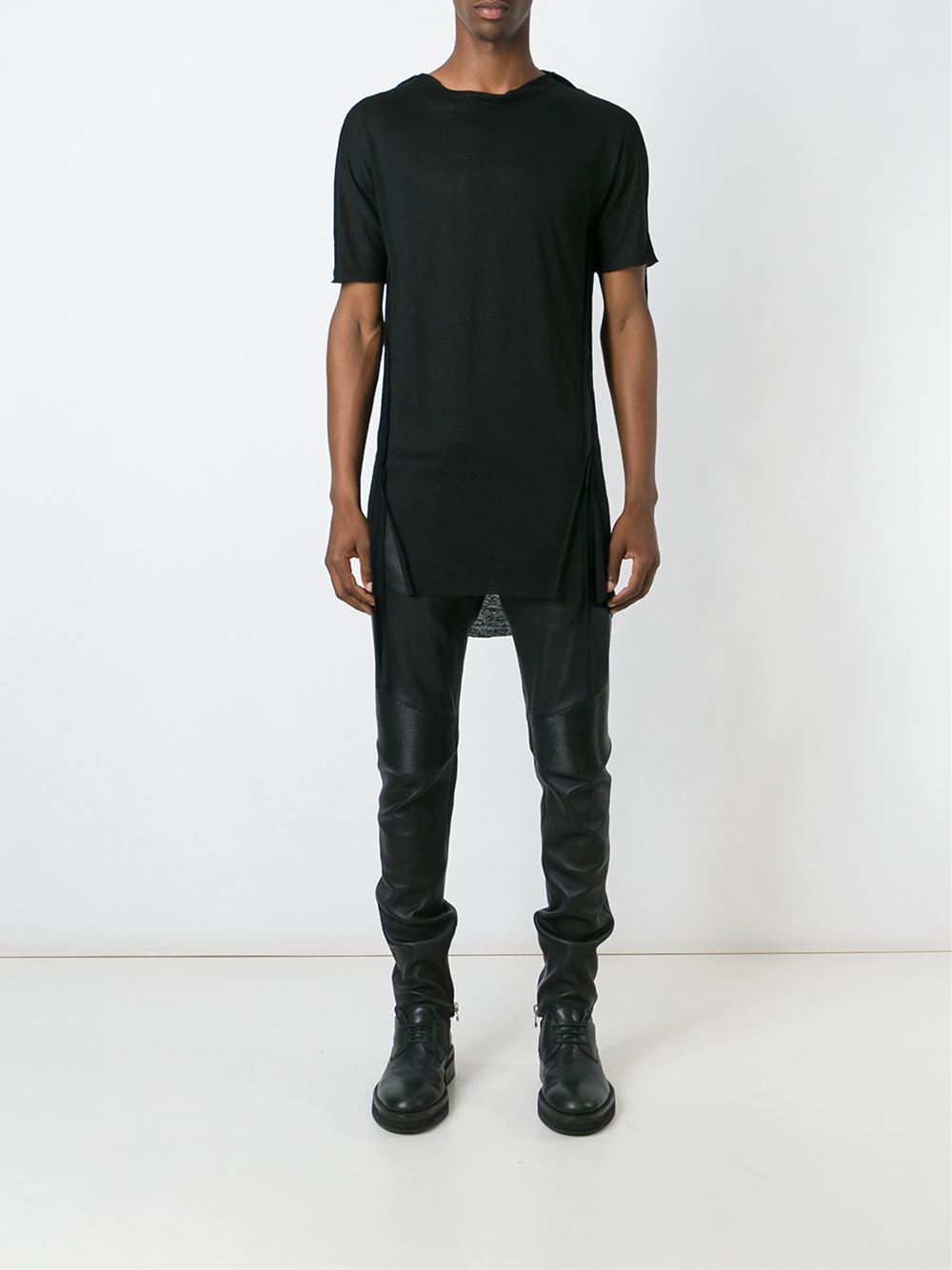cutout hem T-shirt