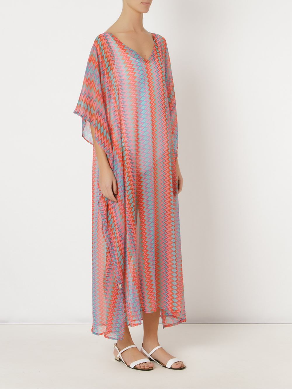 zig zag pattern long kaftan