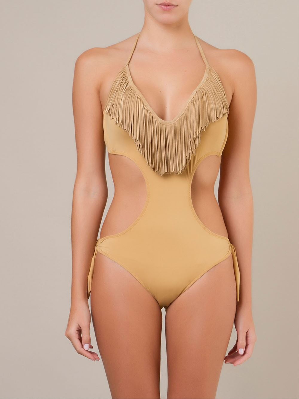 fringed swimsuit