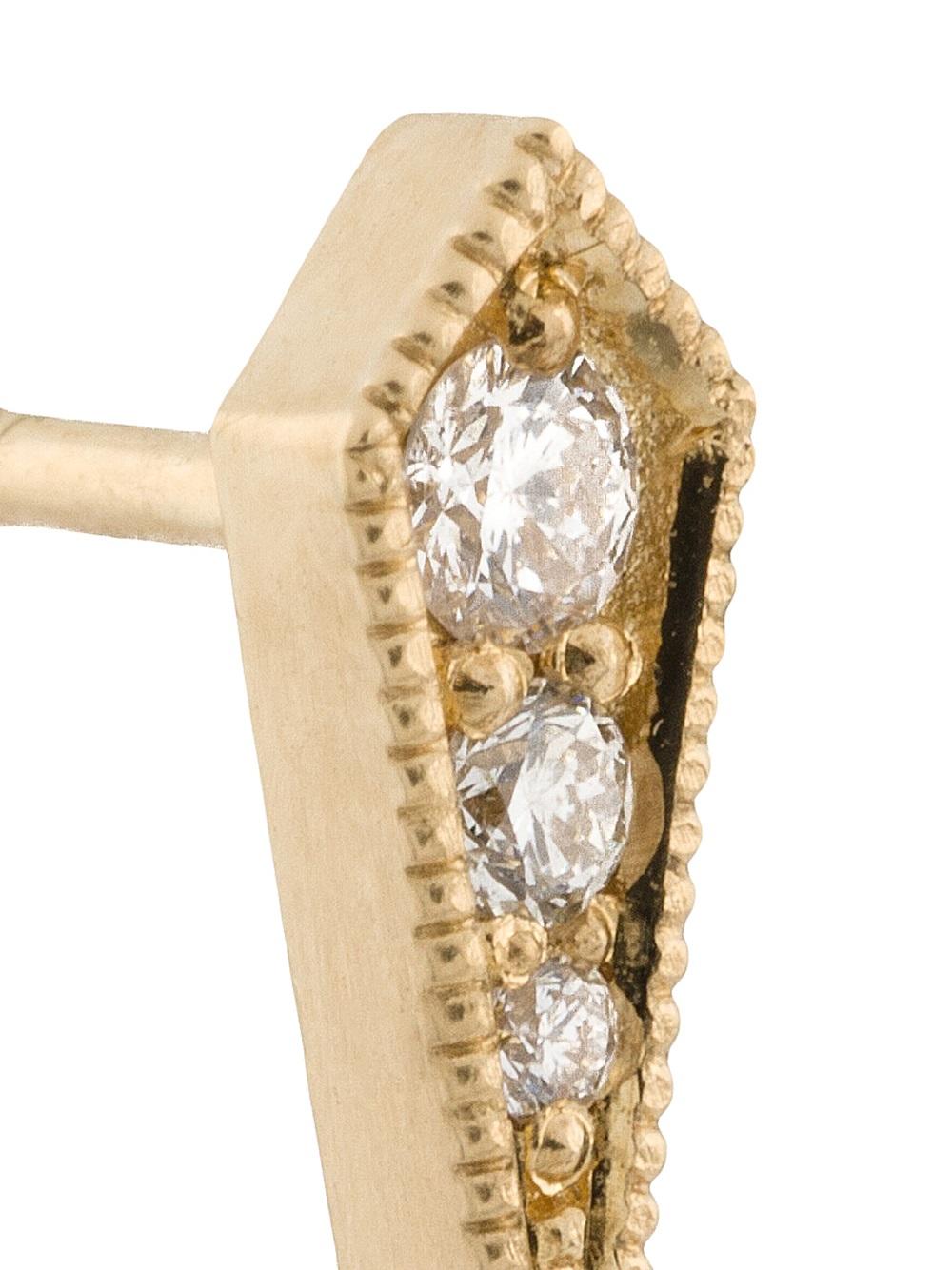 18kt gold 'Kite' diamond stud earrings