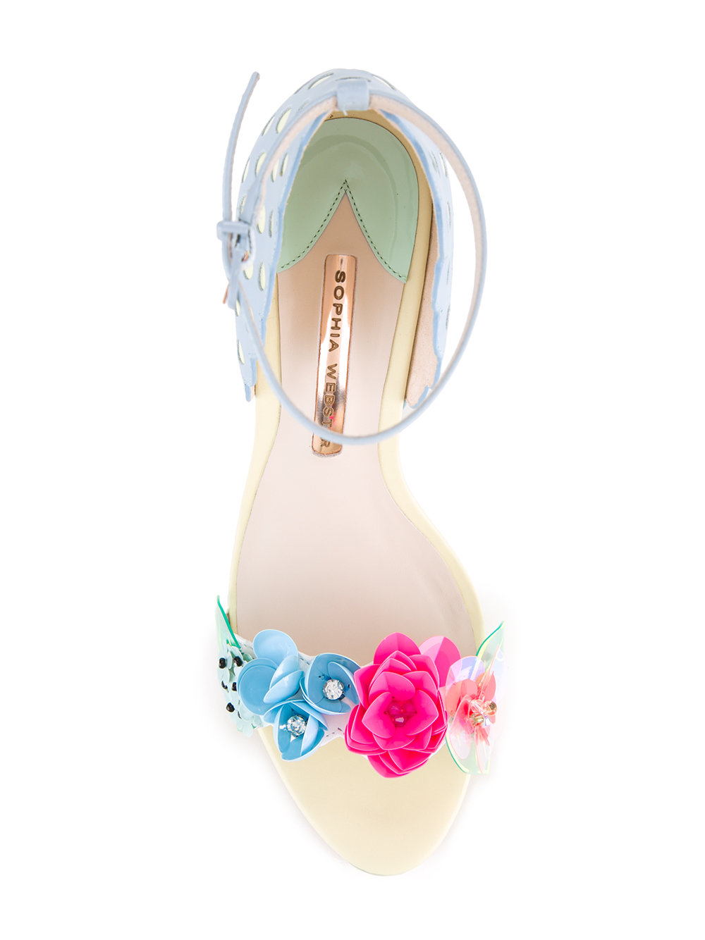floral sequins sandals 
