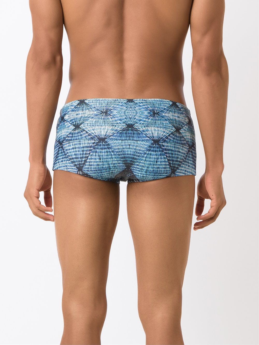 printed swim trunks