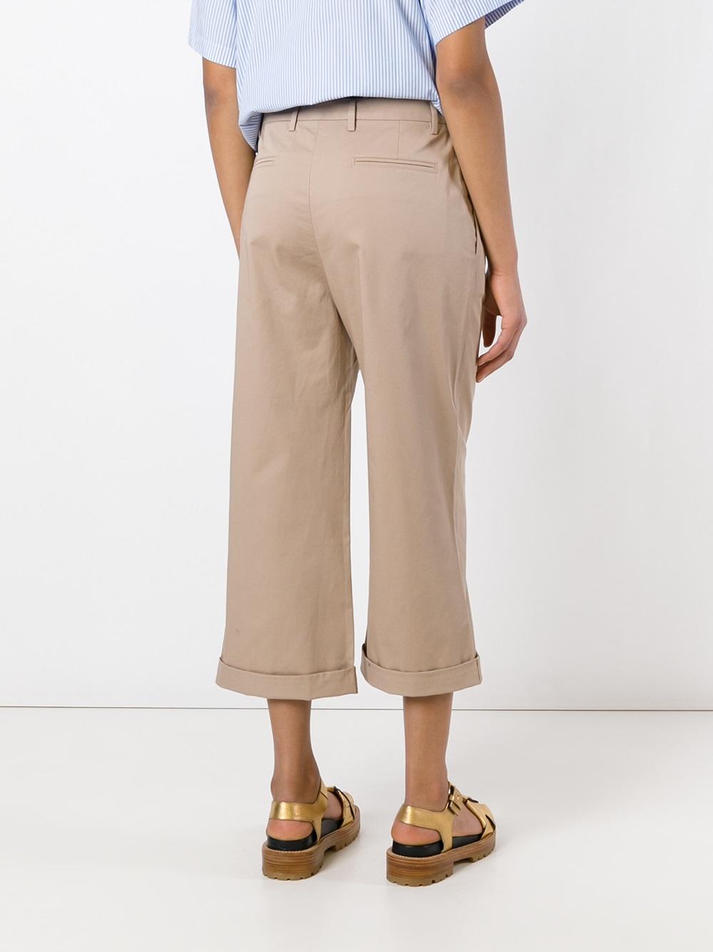 flared cropped trousers