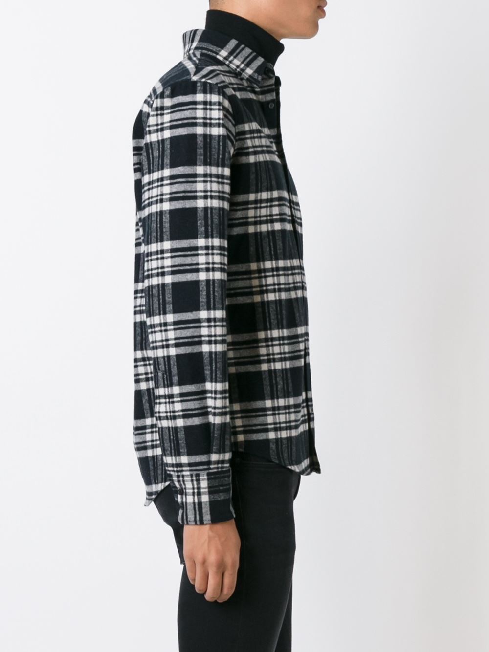 cropped outside flannel shirt