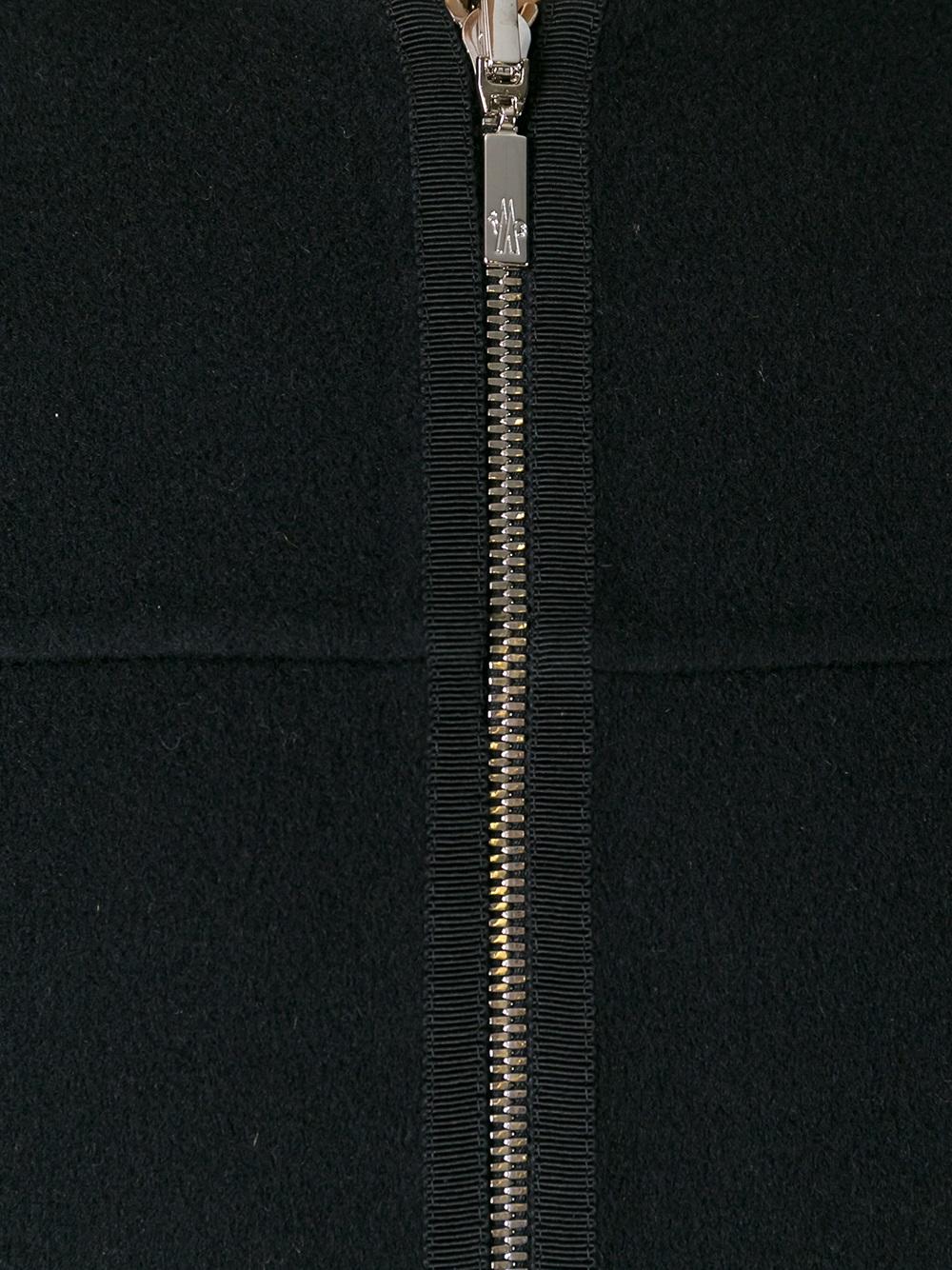 shawl collar zipped coat