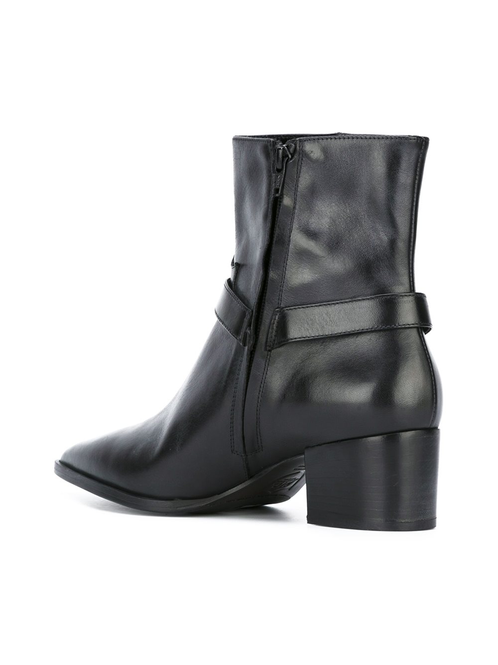 buckle-strap ankle boots 