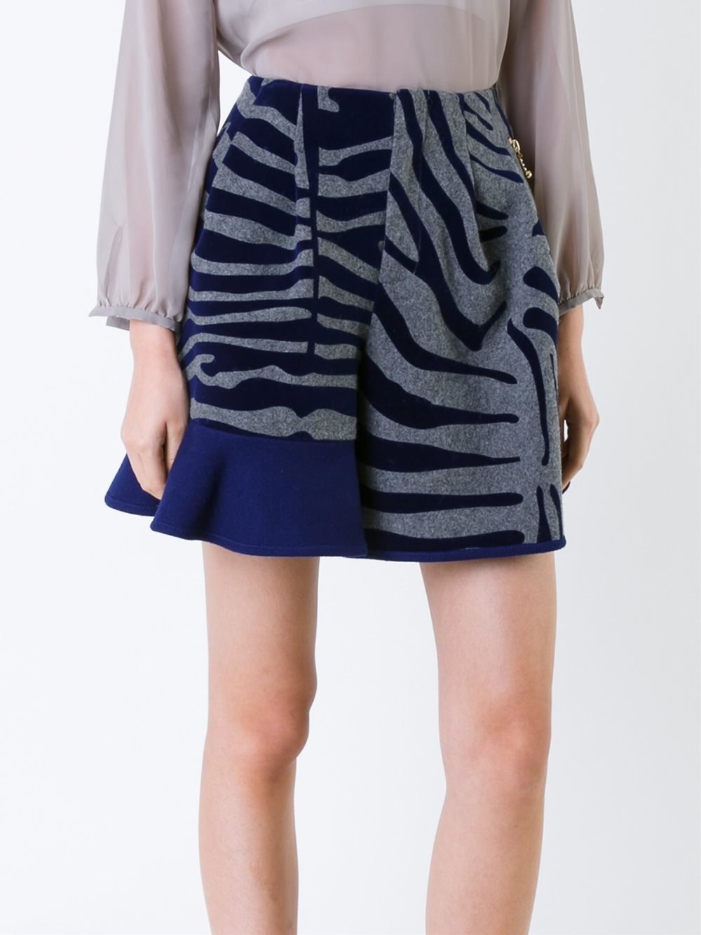 animal print ruffle shorts