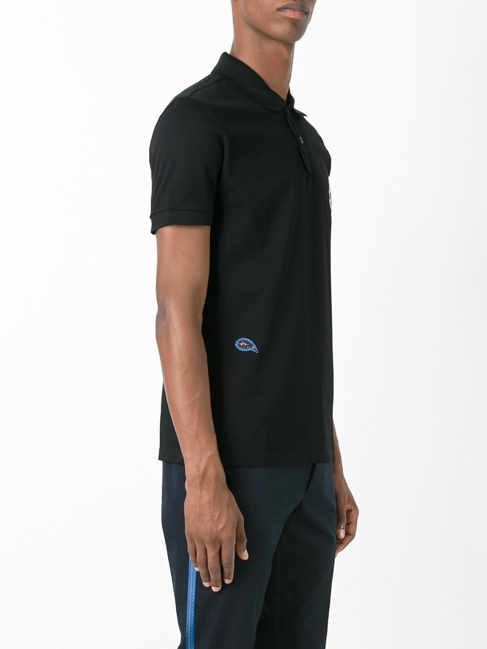 embroidered detail polo shirt