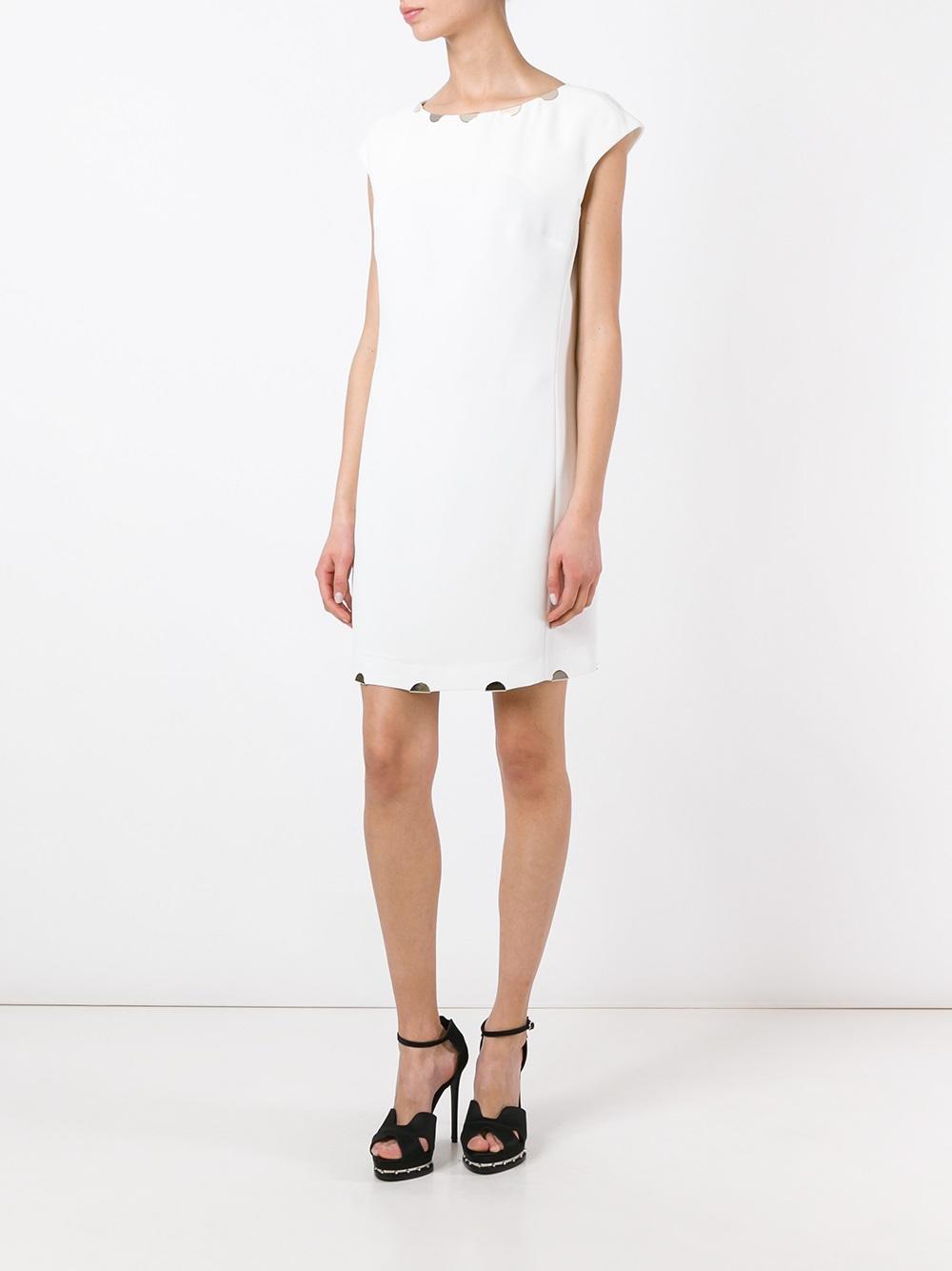 studded trim dress