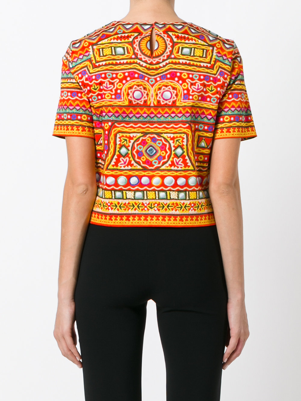 mirror embroidered top