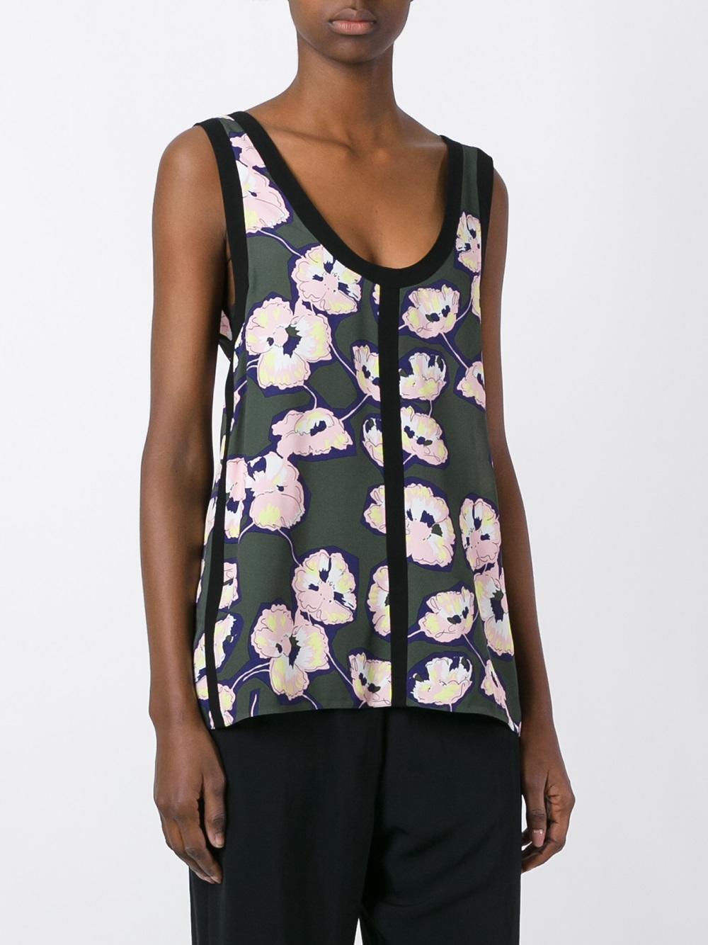 Whisper print tank top