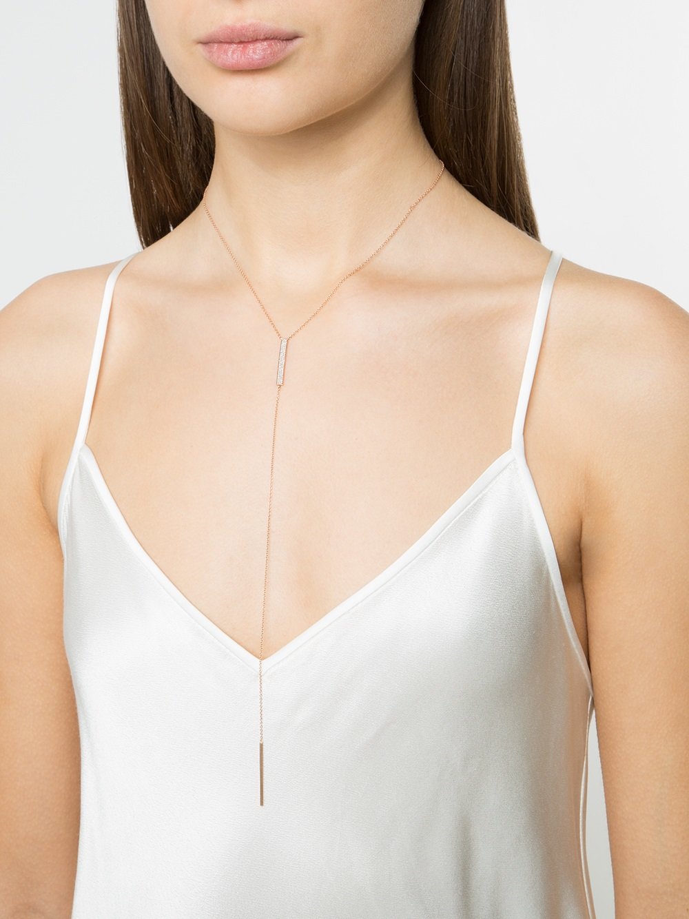 diamond bar lariat necklace