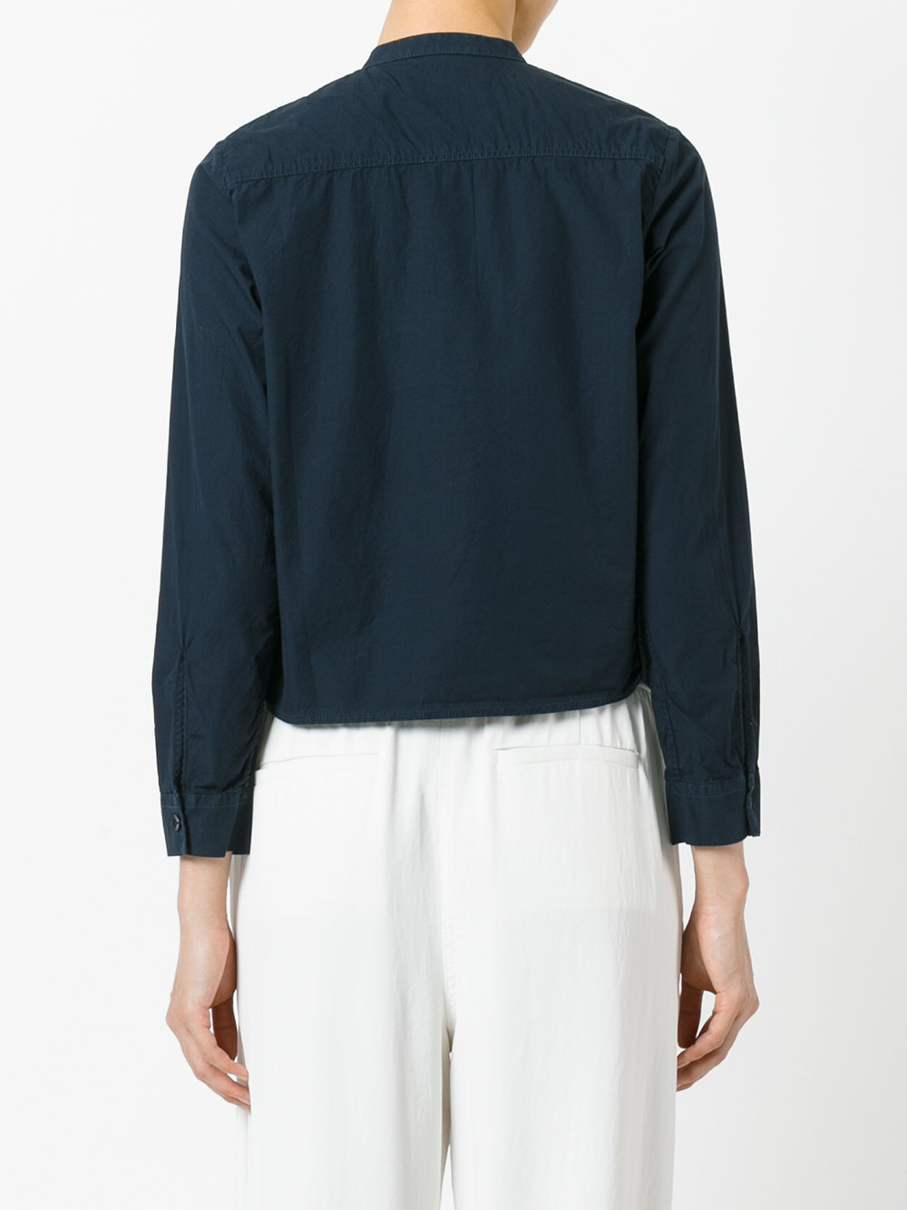 collarless shirt 