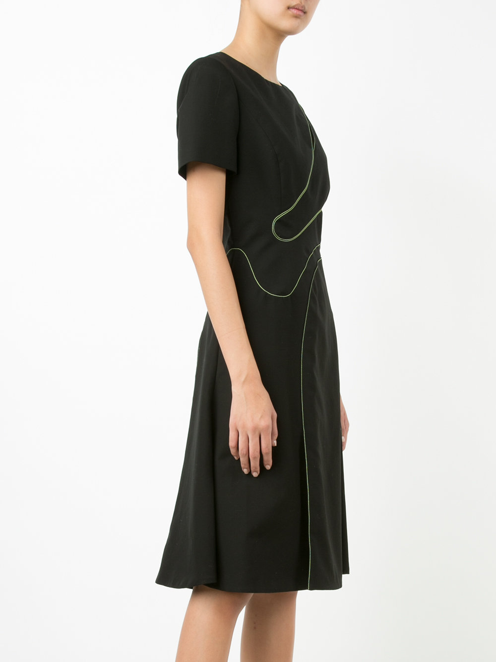 stitched cut-out dress