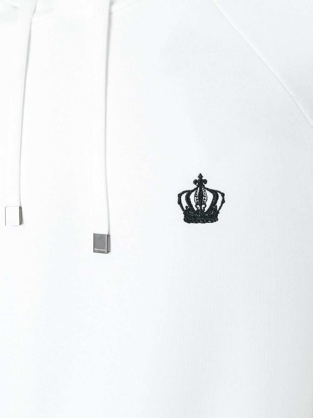 embroidered crown hoodie