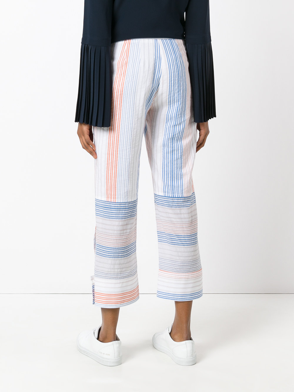 striped cropped trousers