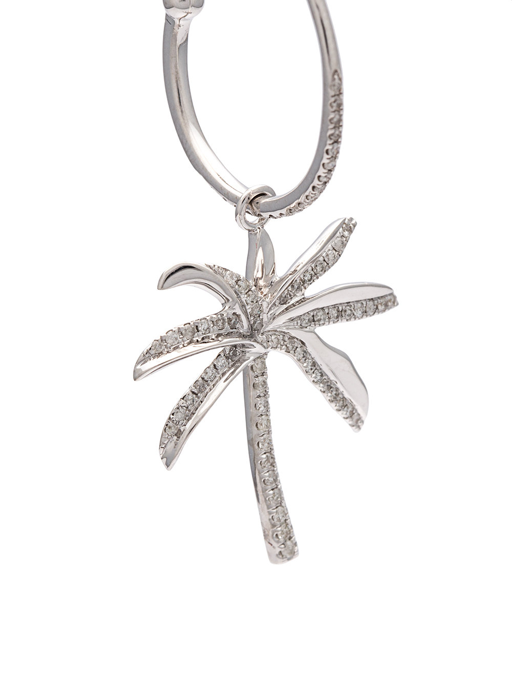 diamond palm tree charm earring