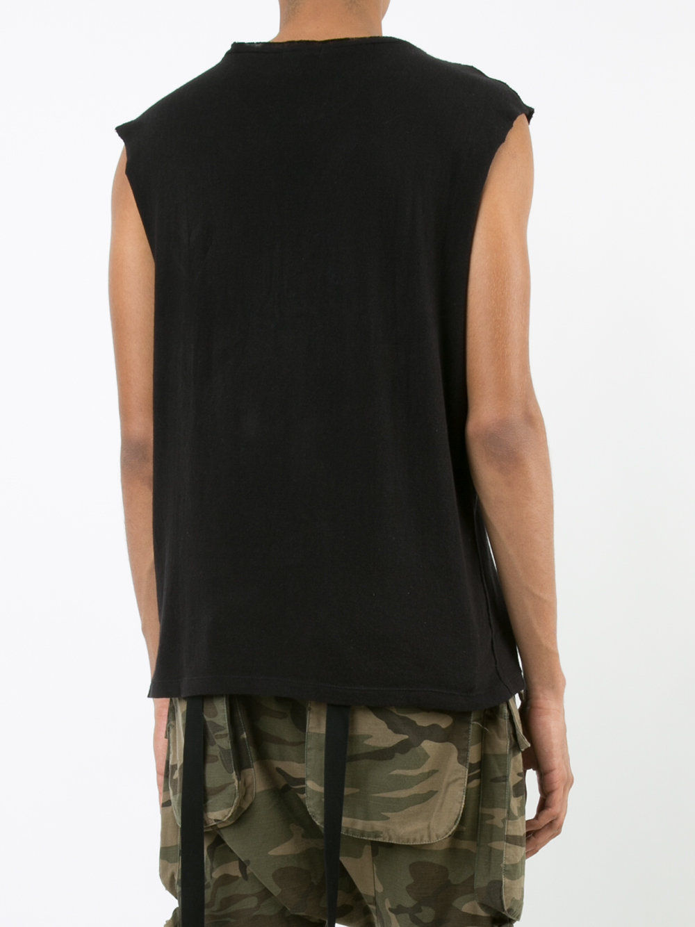 skull print sleeveless T-shirt 