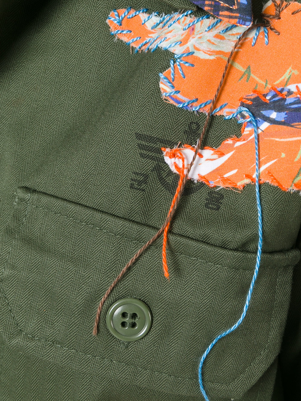 bird patches military jacket