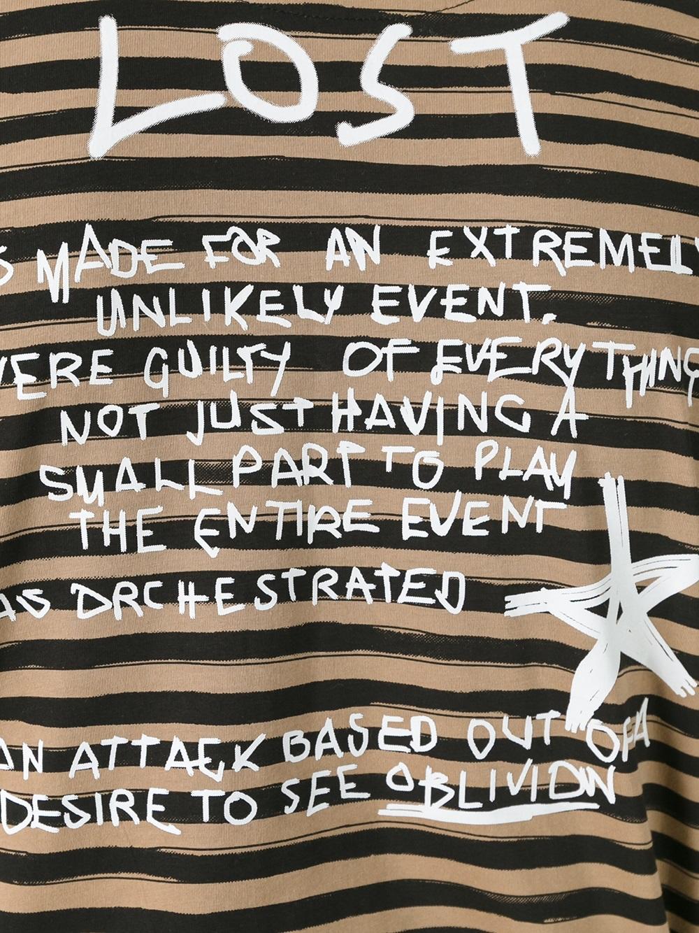 hand print striped T-shirt