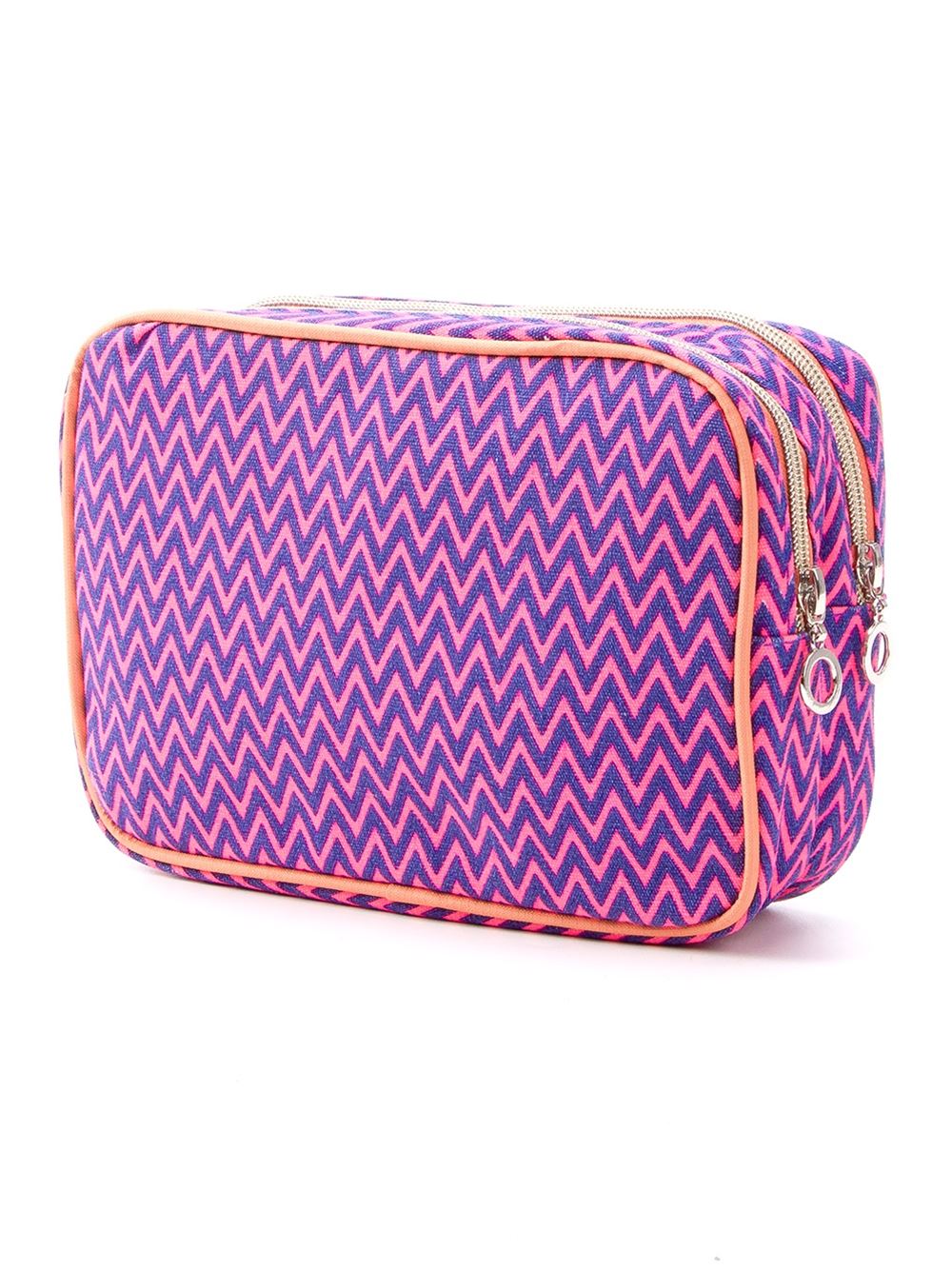 zig zag pattern make-up bag