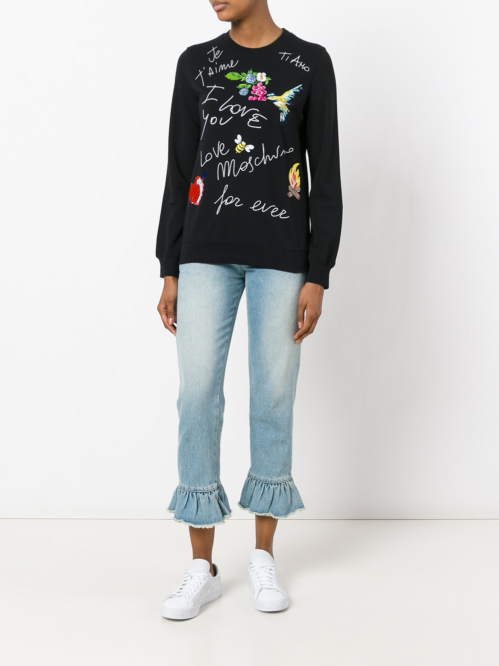 multi-patches sweatshirt