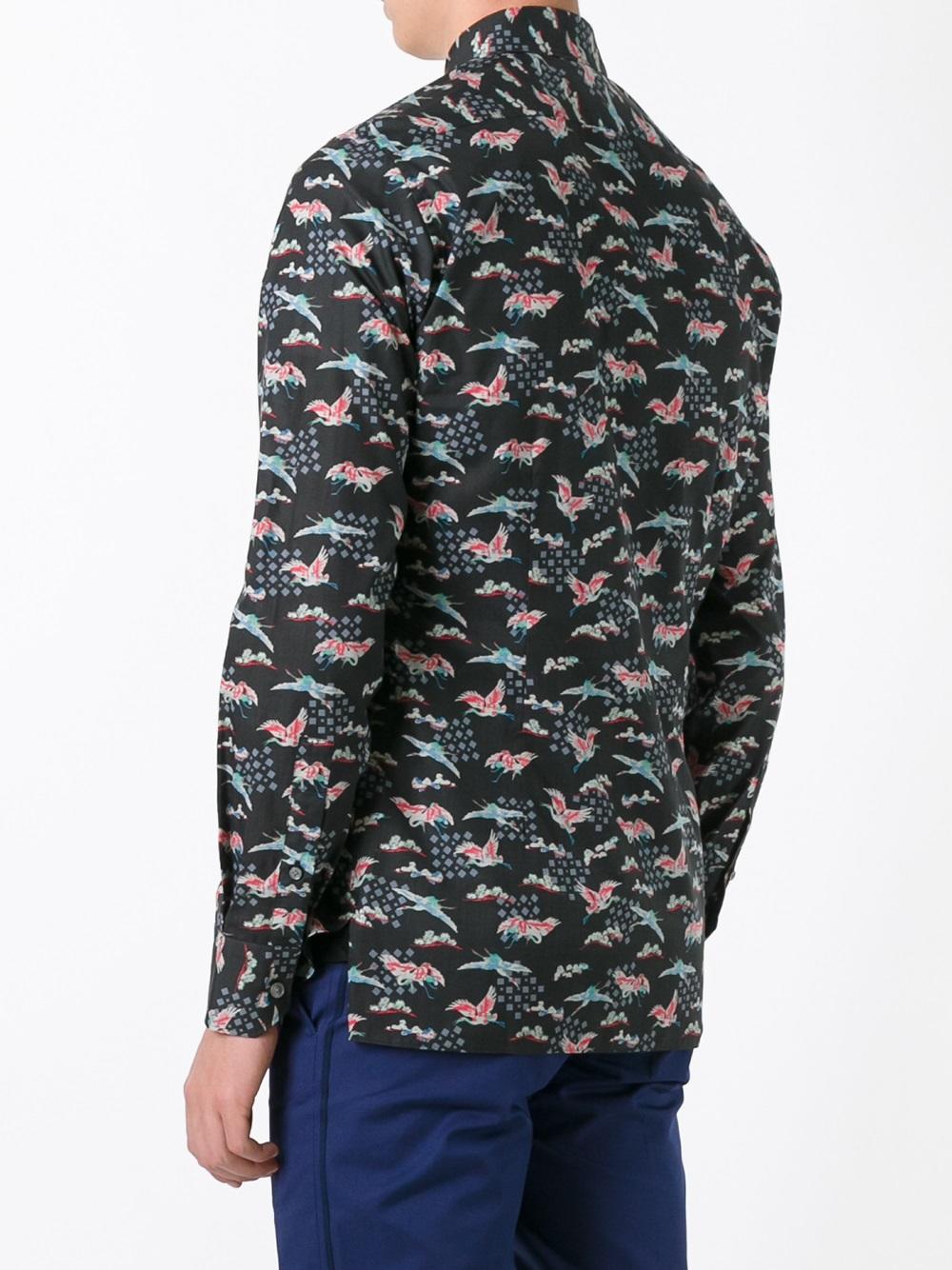 Evolutive Cranes print shirt