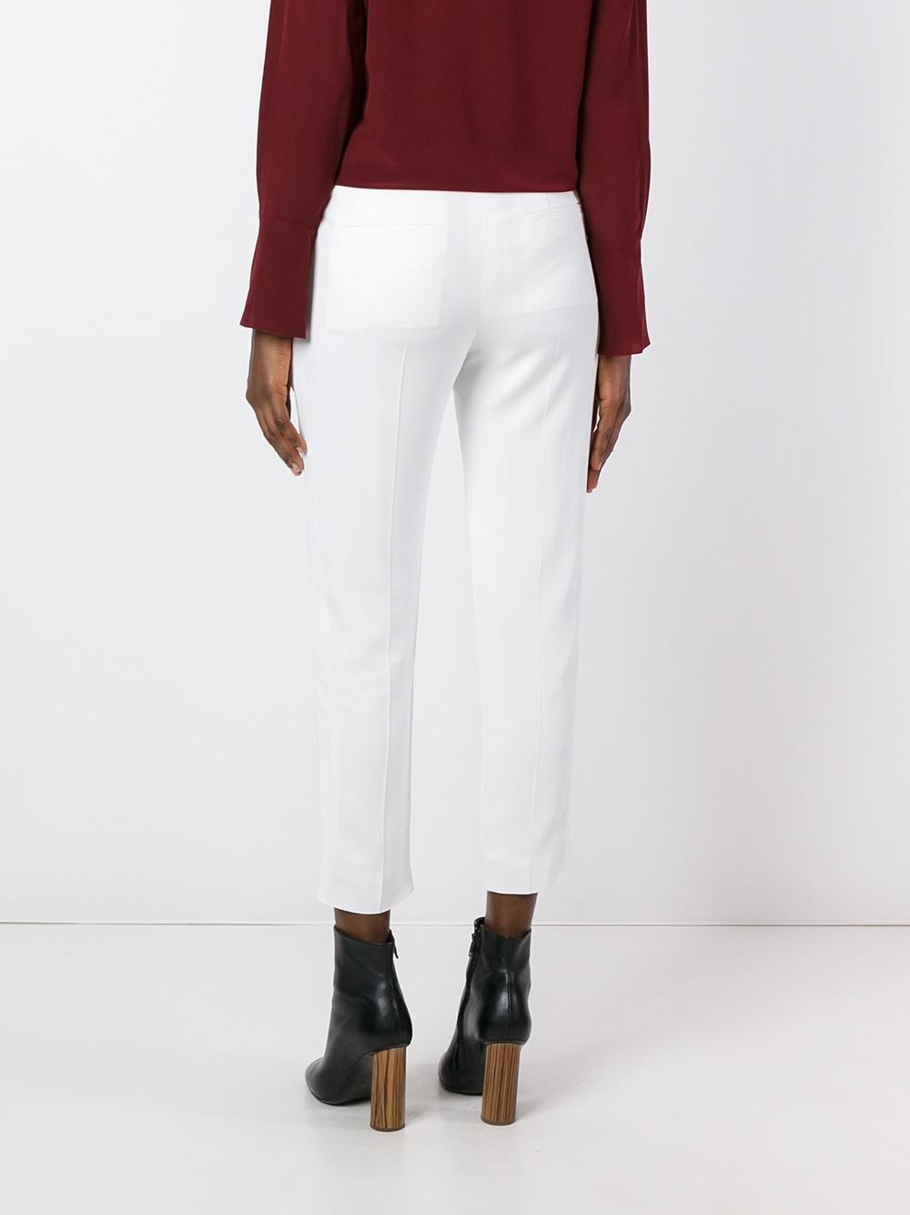 slim fit cropped trousers