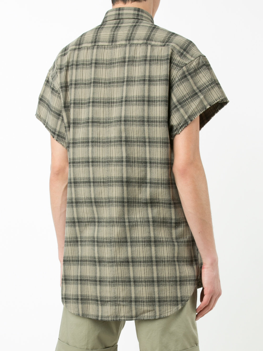 checked shortsleeved shirt