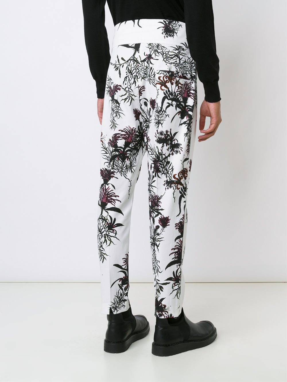 printed cropped trousers 