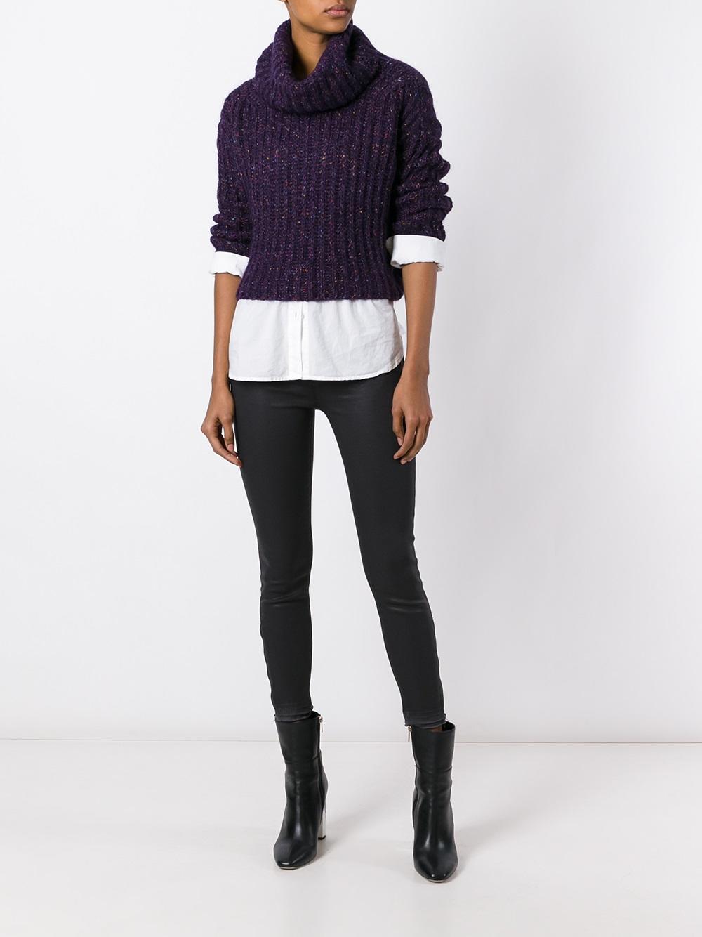 ribbed roll neck jumper