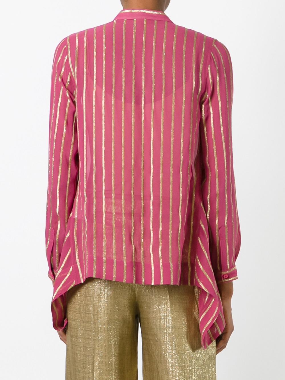 gold-tone stripes shirt