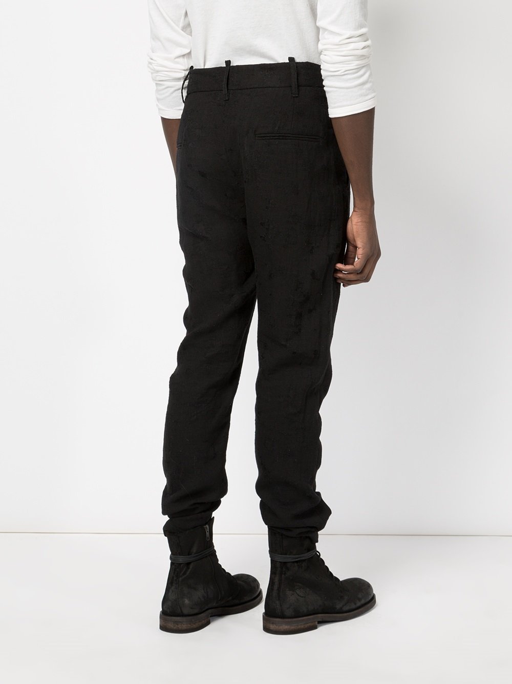 shredded texture trousers 