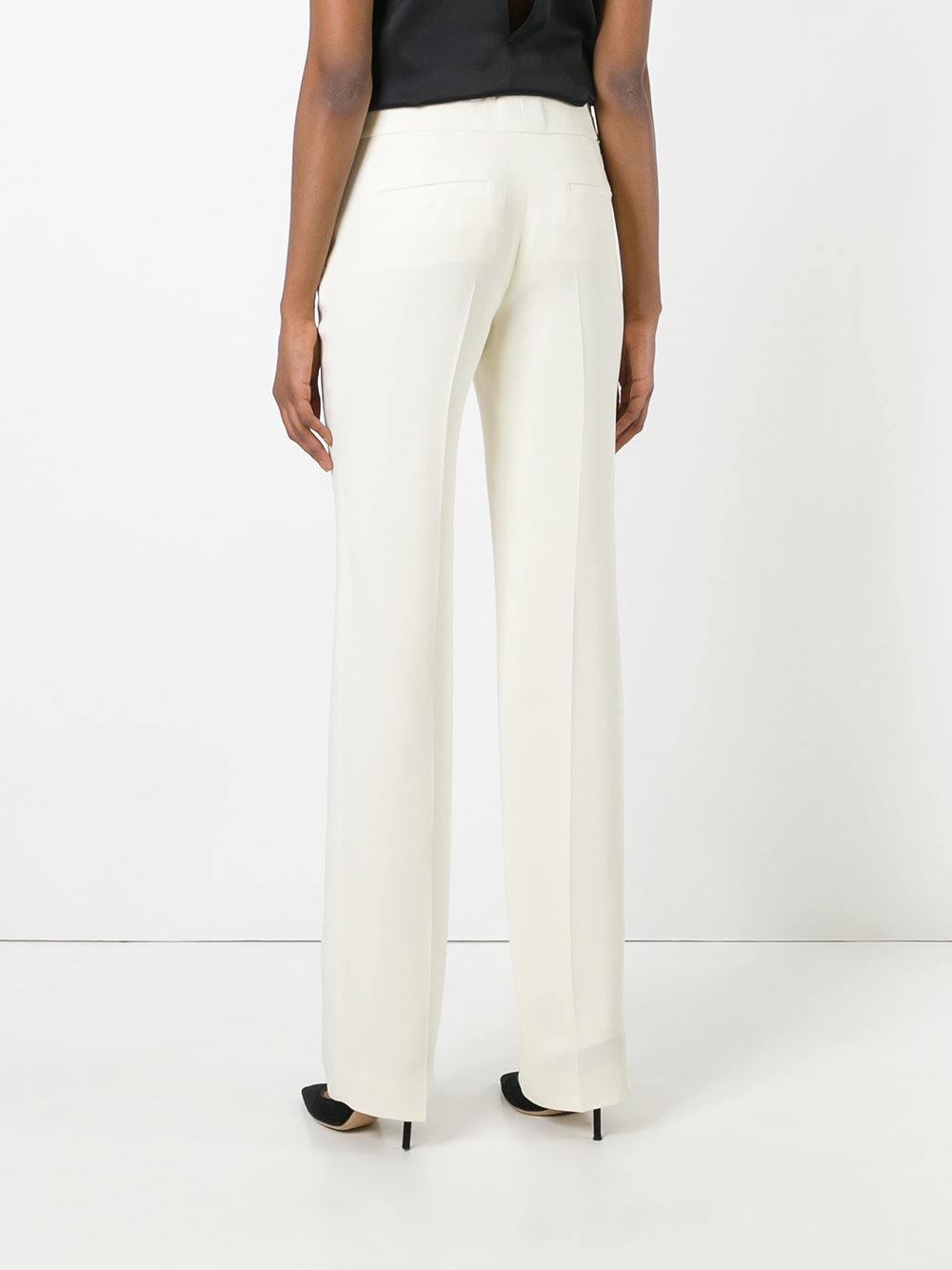 tailored straight trousers