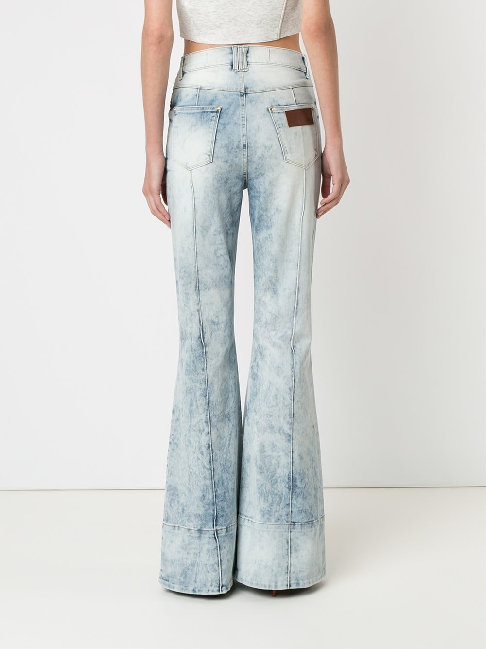 high waist flared jeans