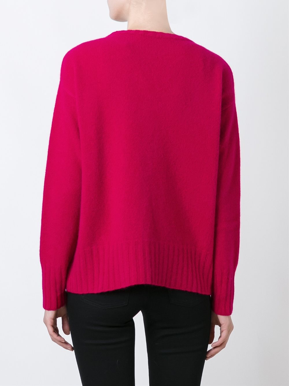 ribbed detailing pullover