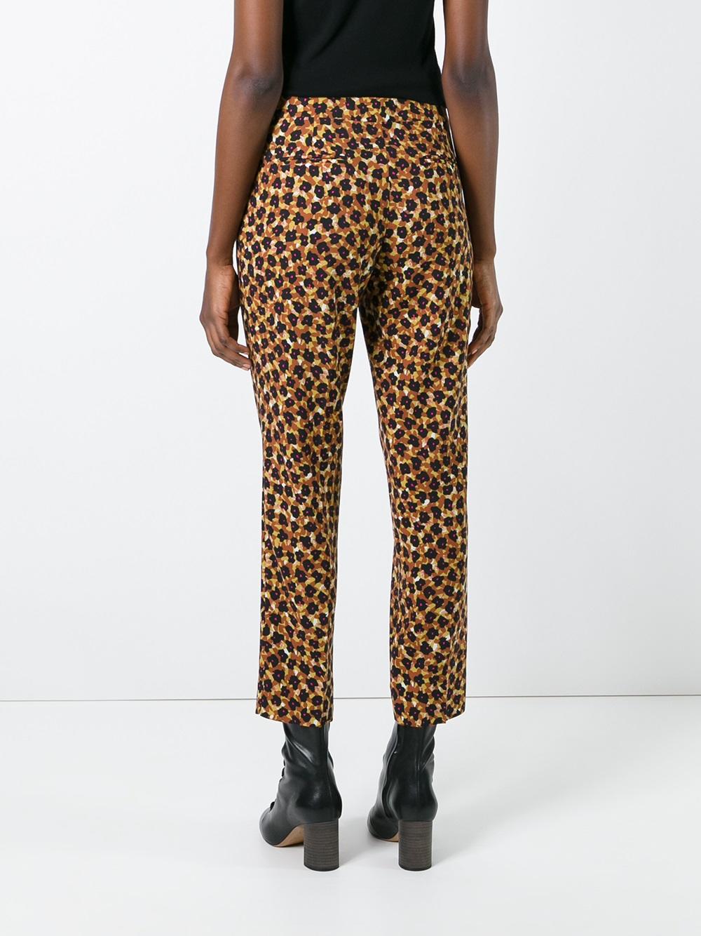 floral printed cropped trousers