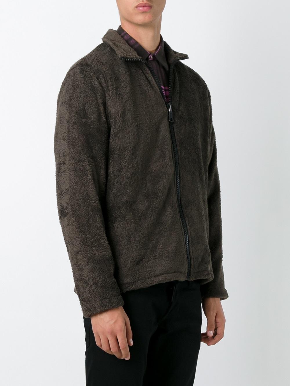 faux fur zipped jacket 