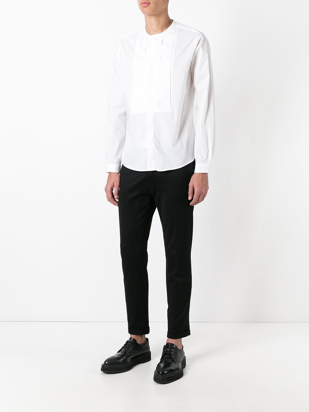 band collar shirt 