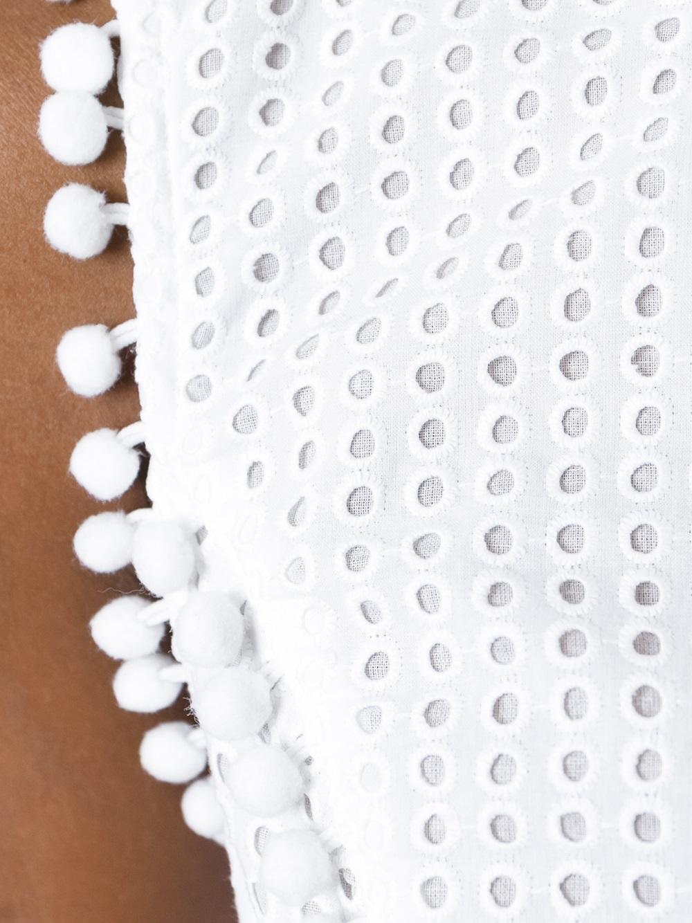 pompom trim dress