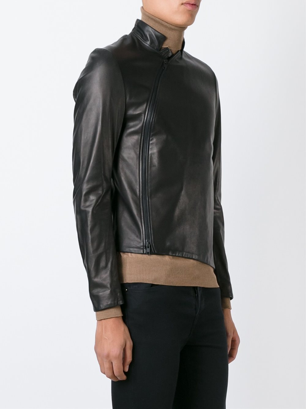 slim-fit high neck jacket