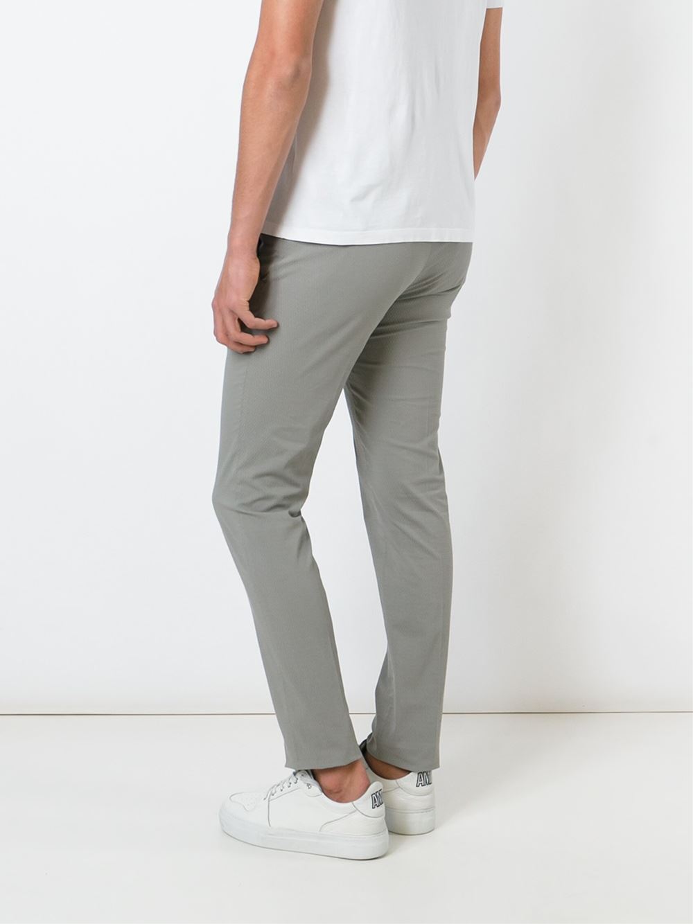 pleated skinny chinos