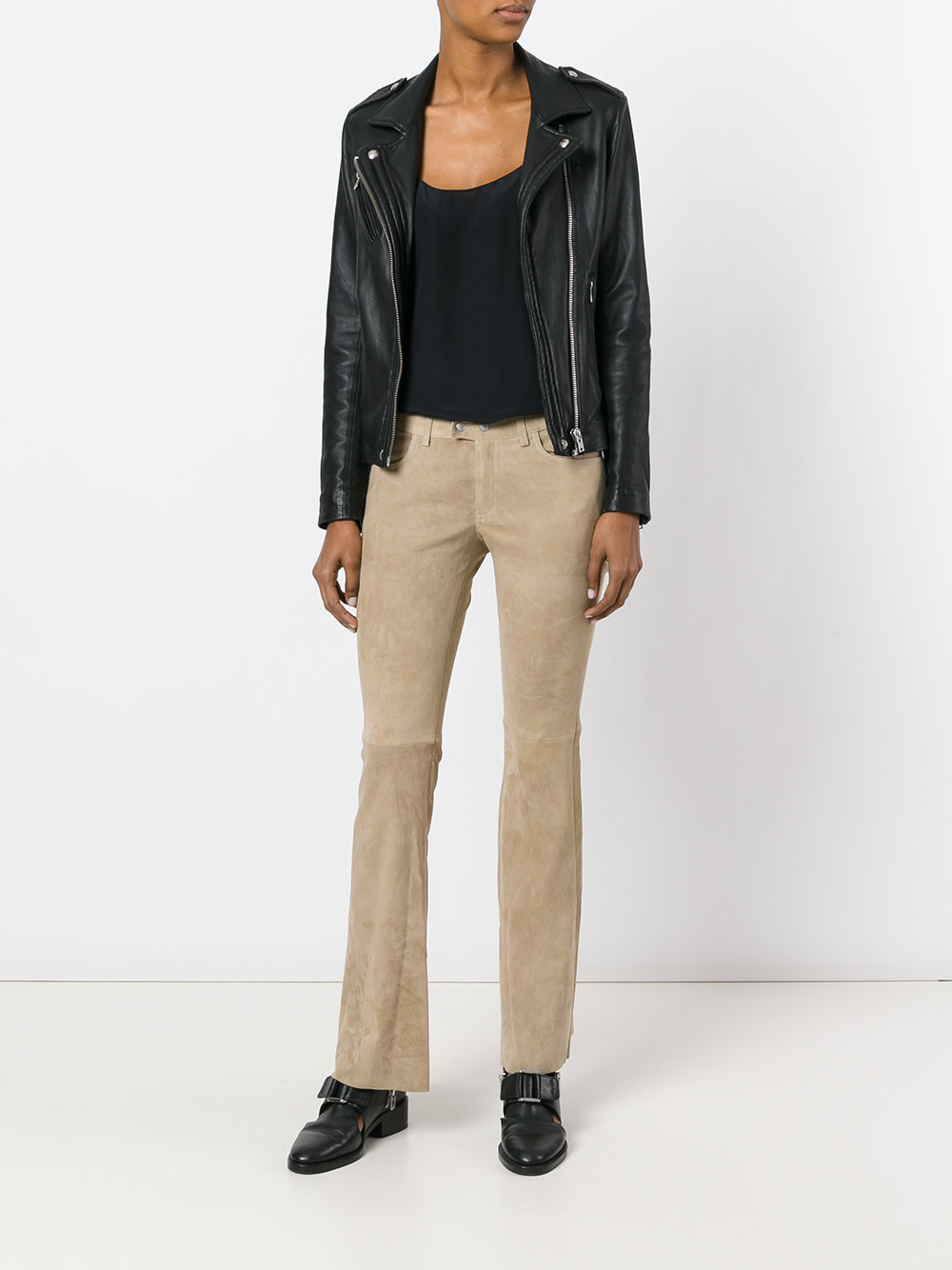 skinny fitting flared trouser