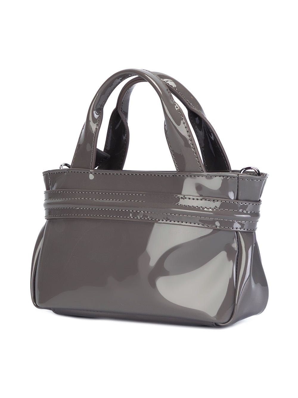 embossed logo small tote