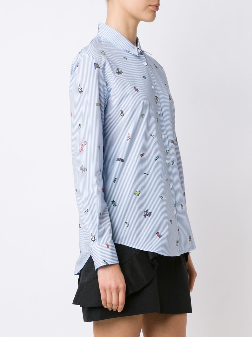 printed striped shirt