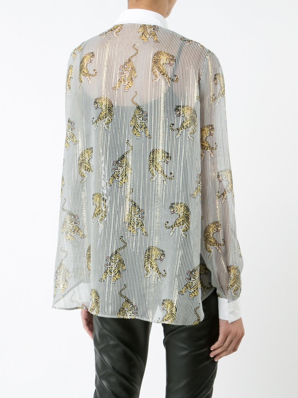 contrast panel shirt 