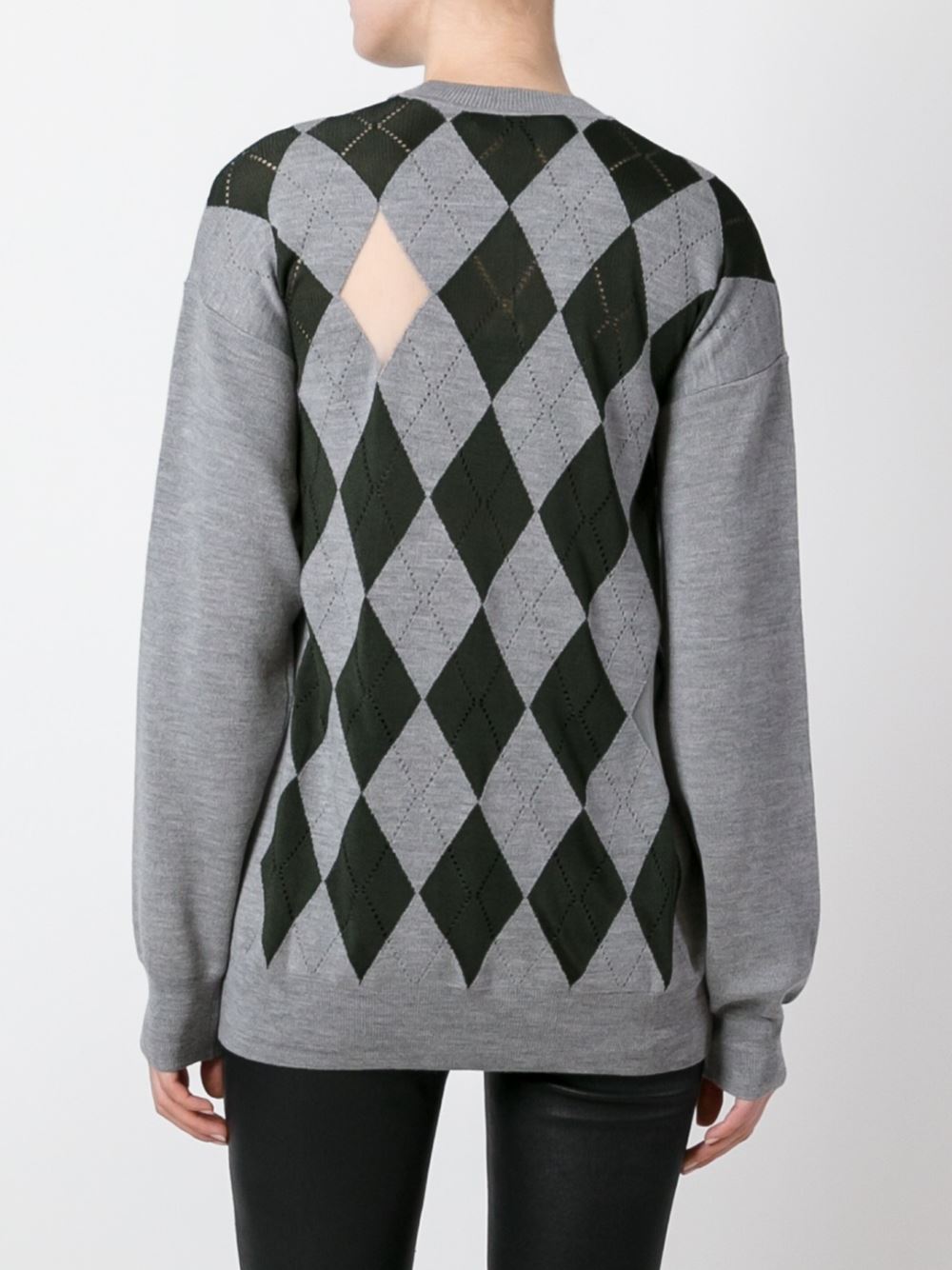 菱形毛衣
