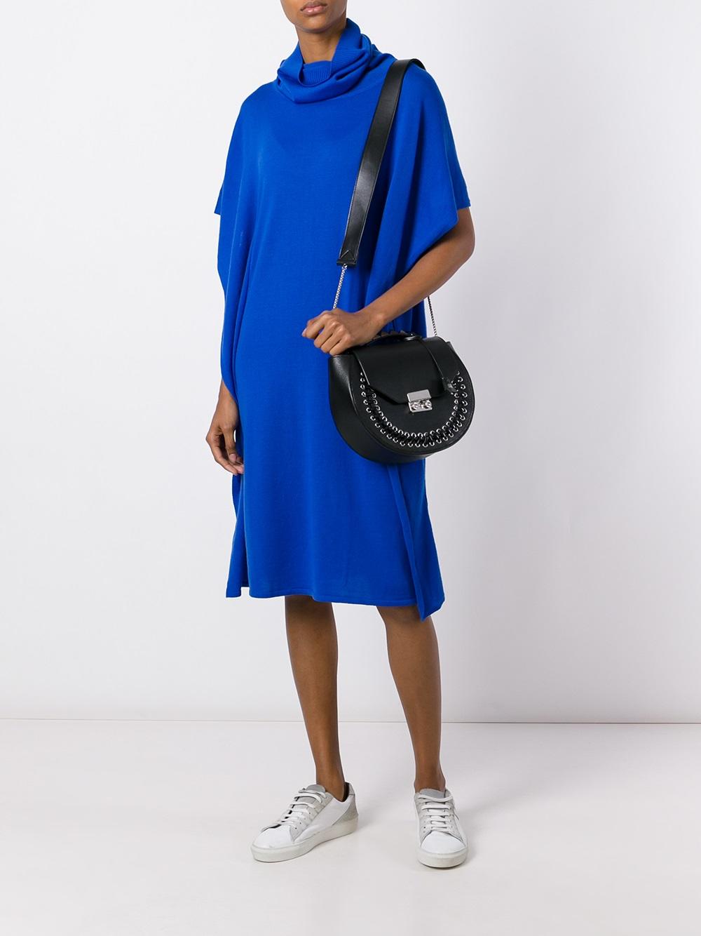 lace-up detailing shoulder bag